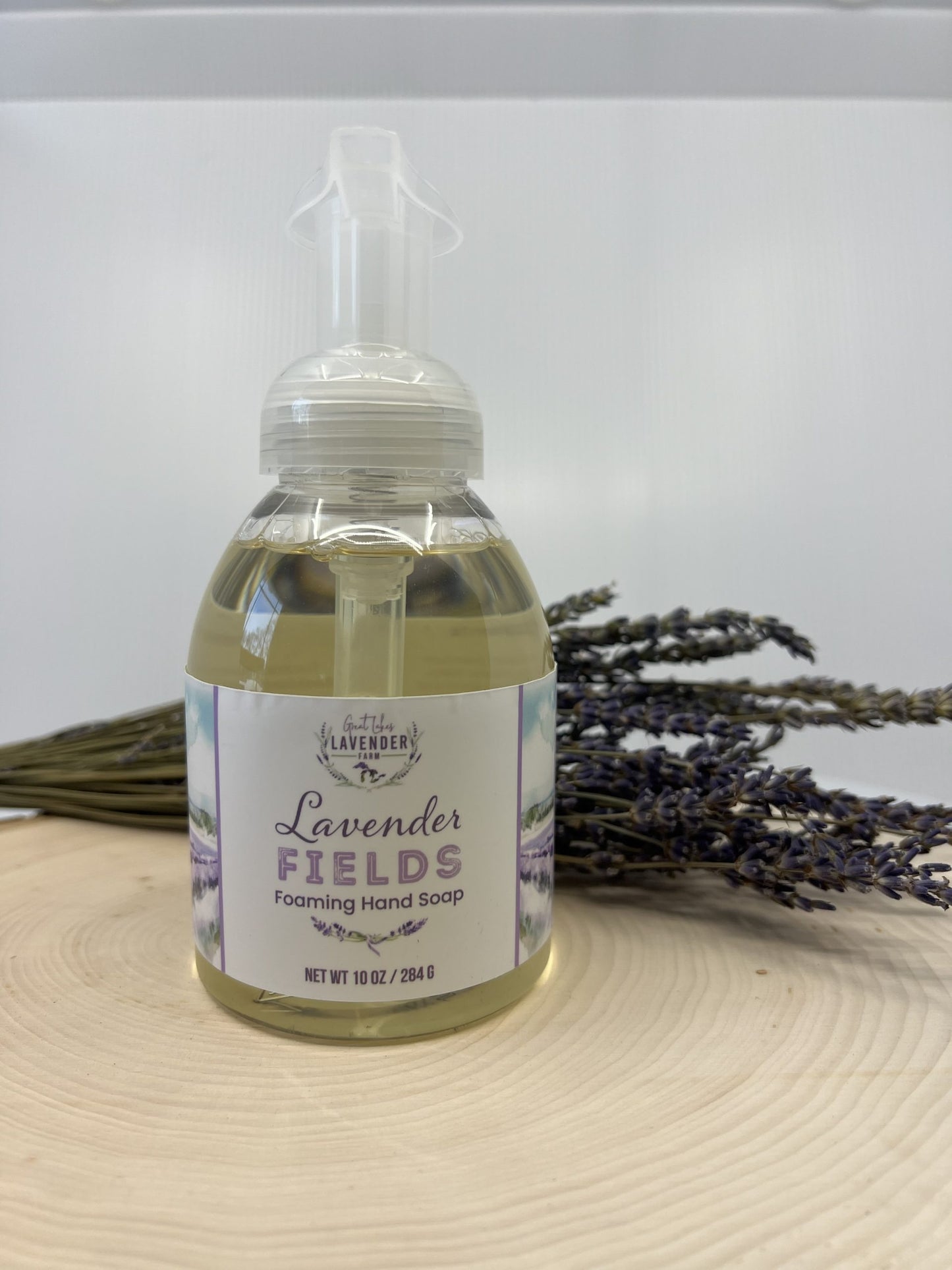 Lavender Fields Foaming Hand Soap - 10oz - Great Lakes Lavender Farm