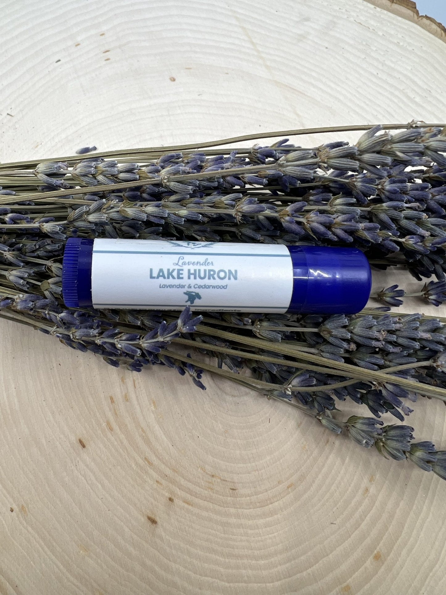 Lavender Lake Huron Lip Balm - Lavender & Cedarwood - Great Lakes Lavender Farm