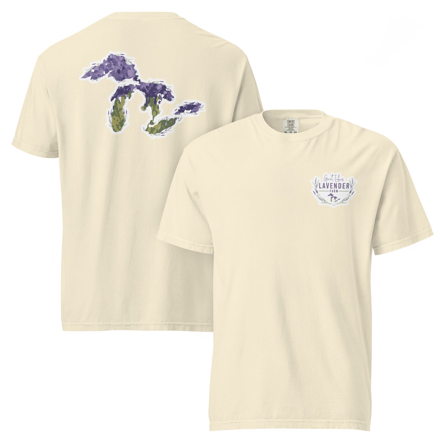 Great Lakes Lavender Farm Unisex T-Shirt - Two-Sided Print