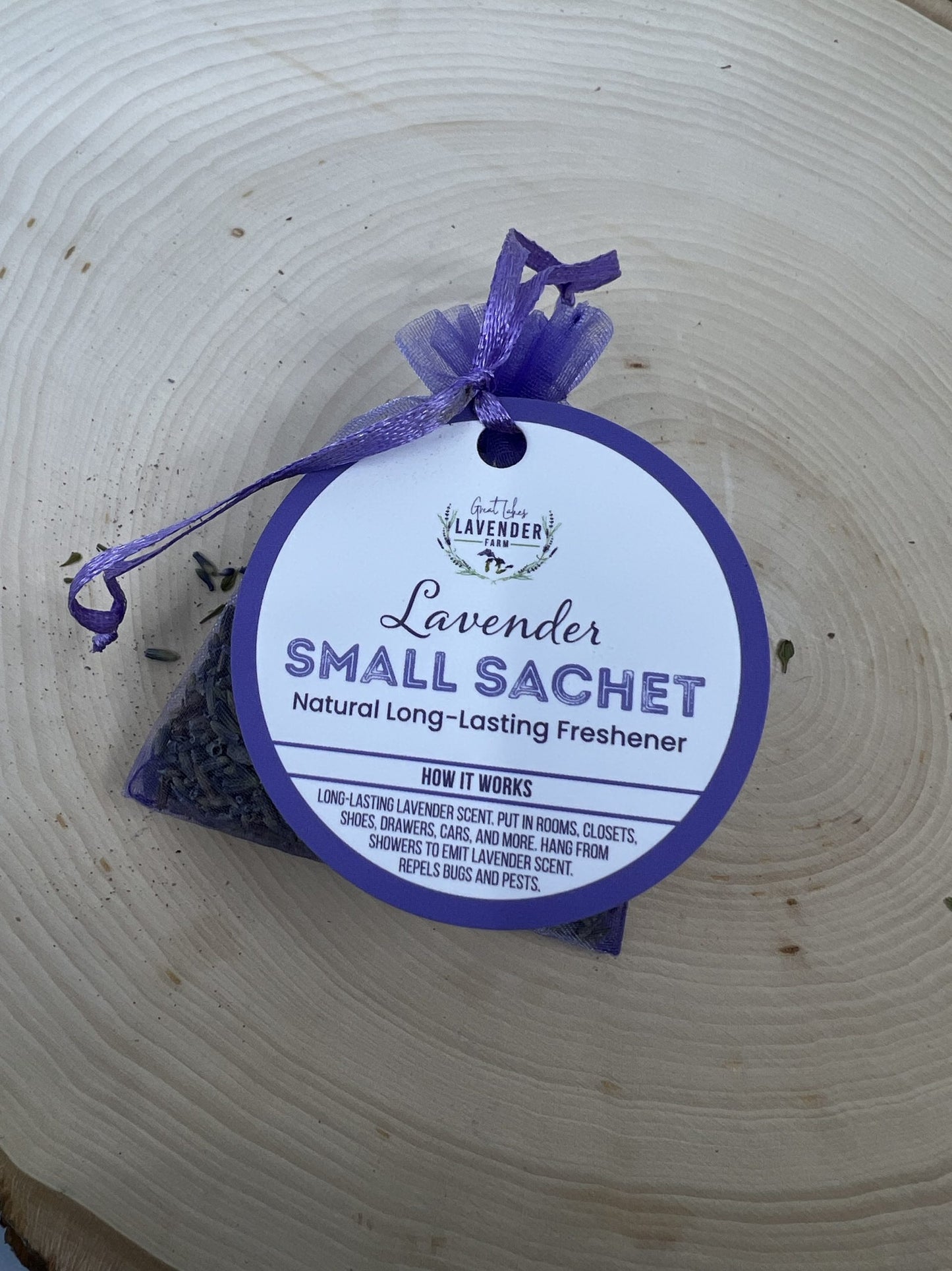 Great Lakes Lavender Farm Sachet Bag Filled with Lavender Buds - 11g