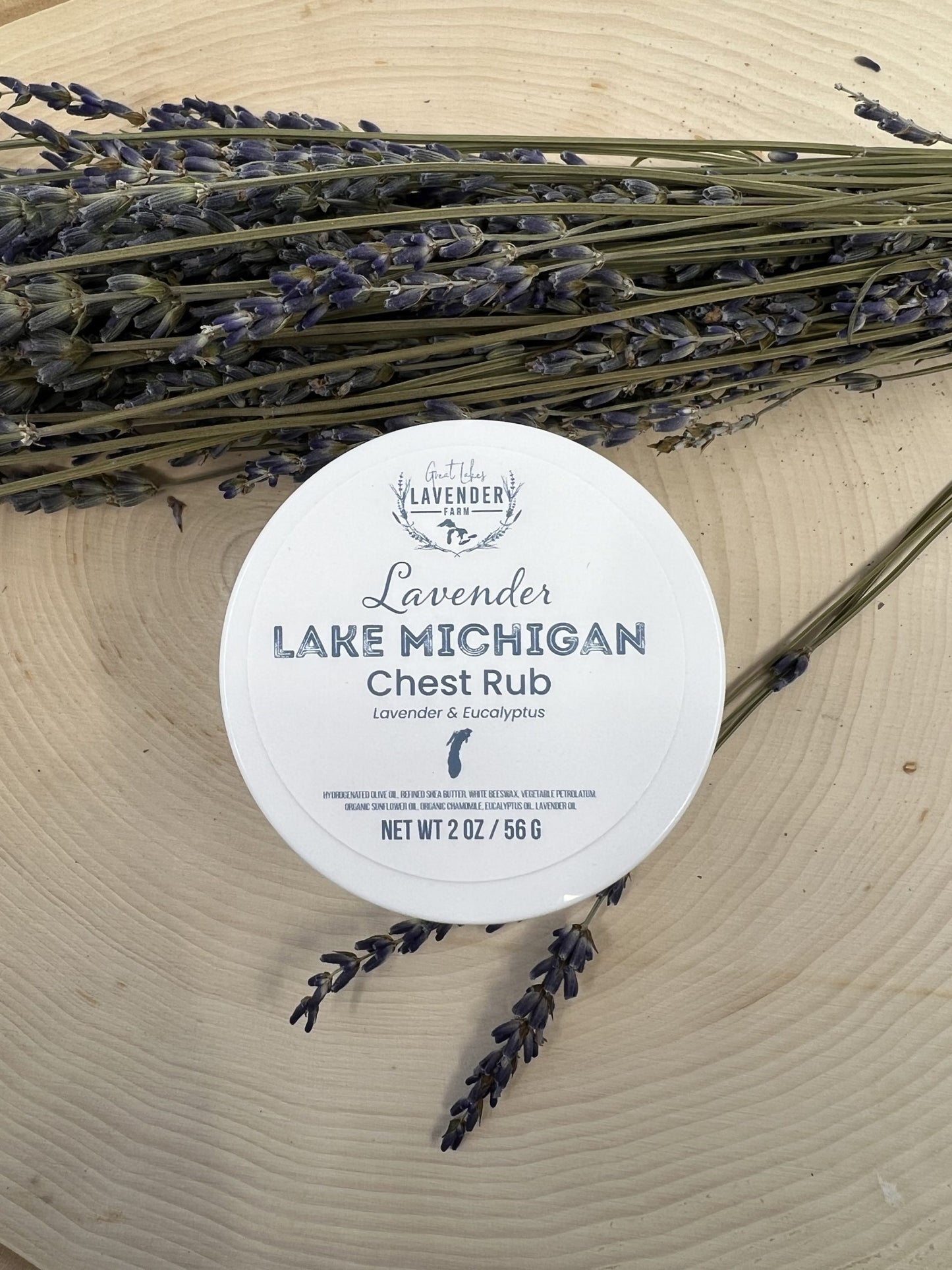 Lavender Lake Michigan Chest Rub - Lavender & Eucalyptus - 2 oz