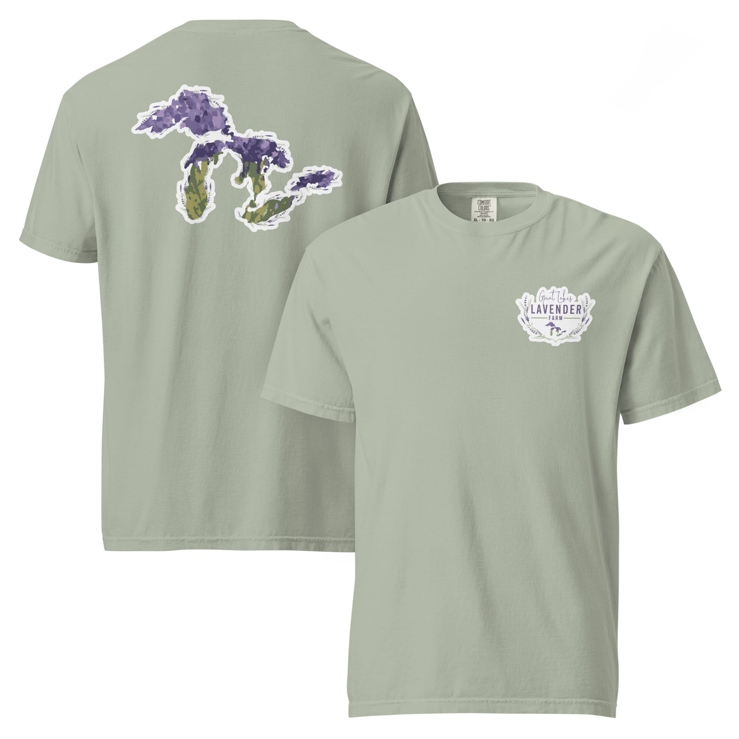 Great Lakes Lavender Farm Unisex T-Shirt - Two-Sided Print
