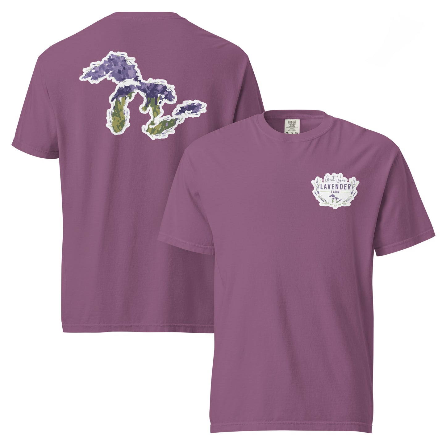 Great Lakes Lavender Farm Unisex T-Shirt - Two-Sided Print