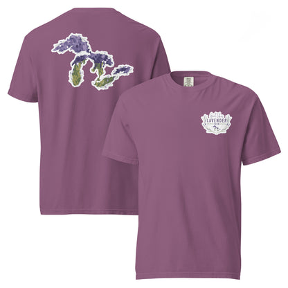 Great Lakes Lavender Farm Unisex T-Shirt - Two-Sided Print