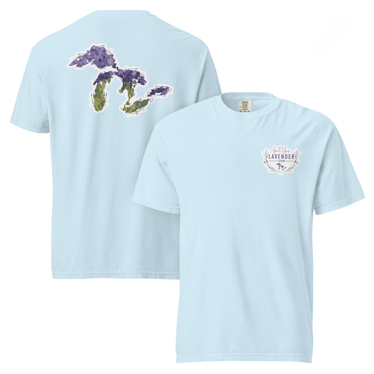 Great Lakes Lavender Farm Unisex T-Shirt - Two-Sided Print