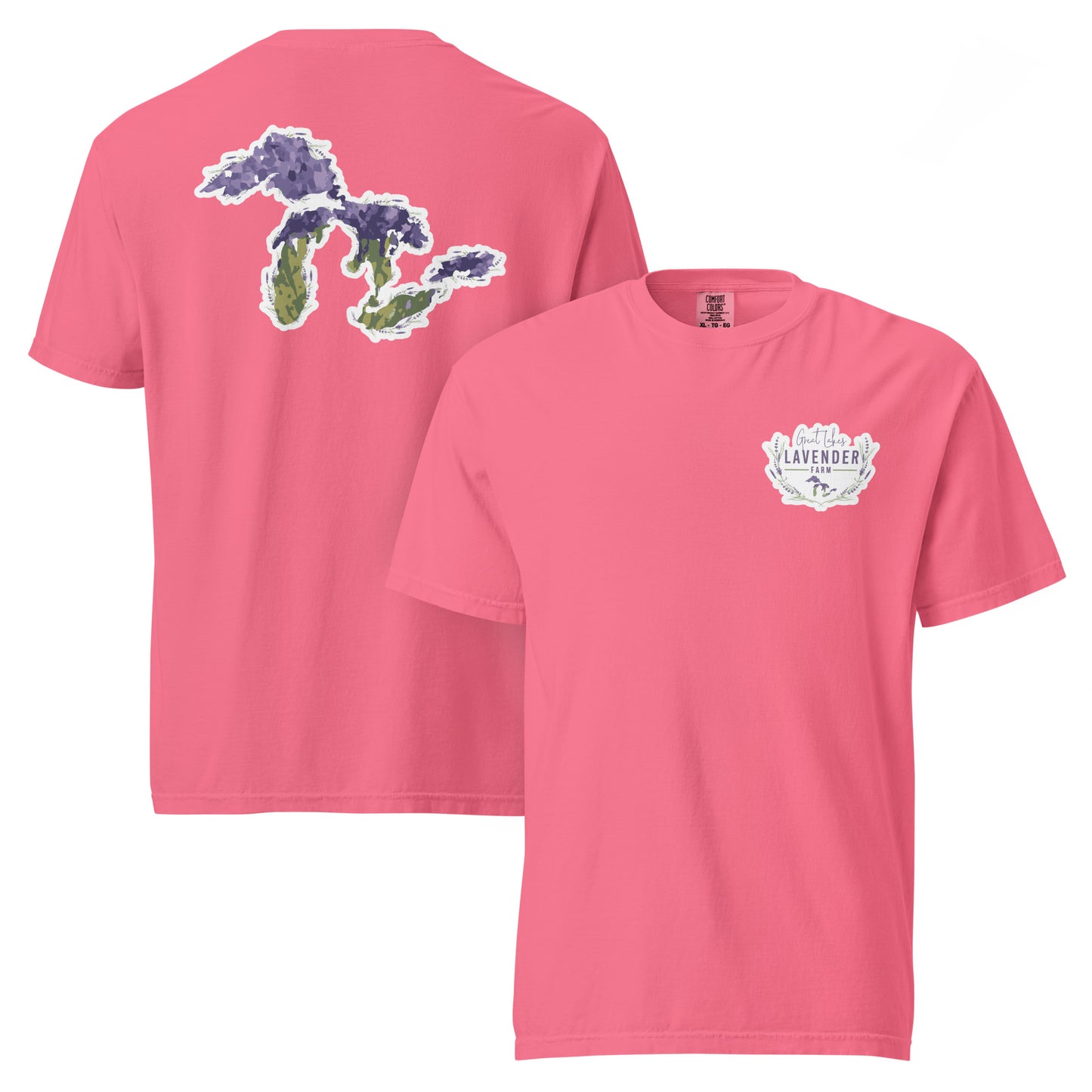 Great Lakes Lavender Farm Unisex T-Shirt - Two-Sided Print