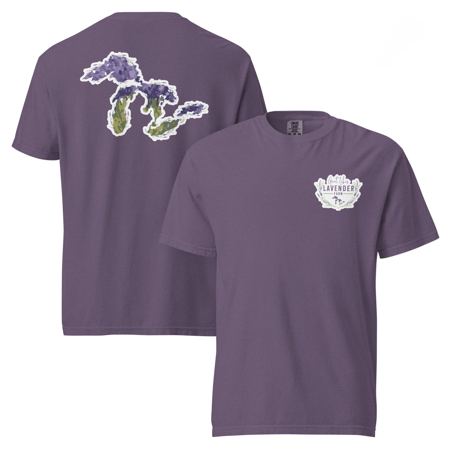 Great Lakes Lavender Farm Unisex T-Shirt - Two-Sided Print