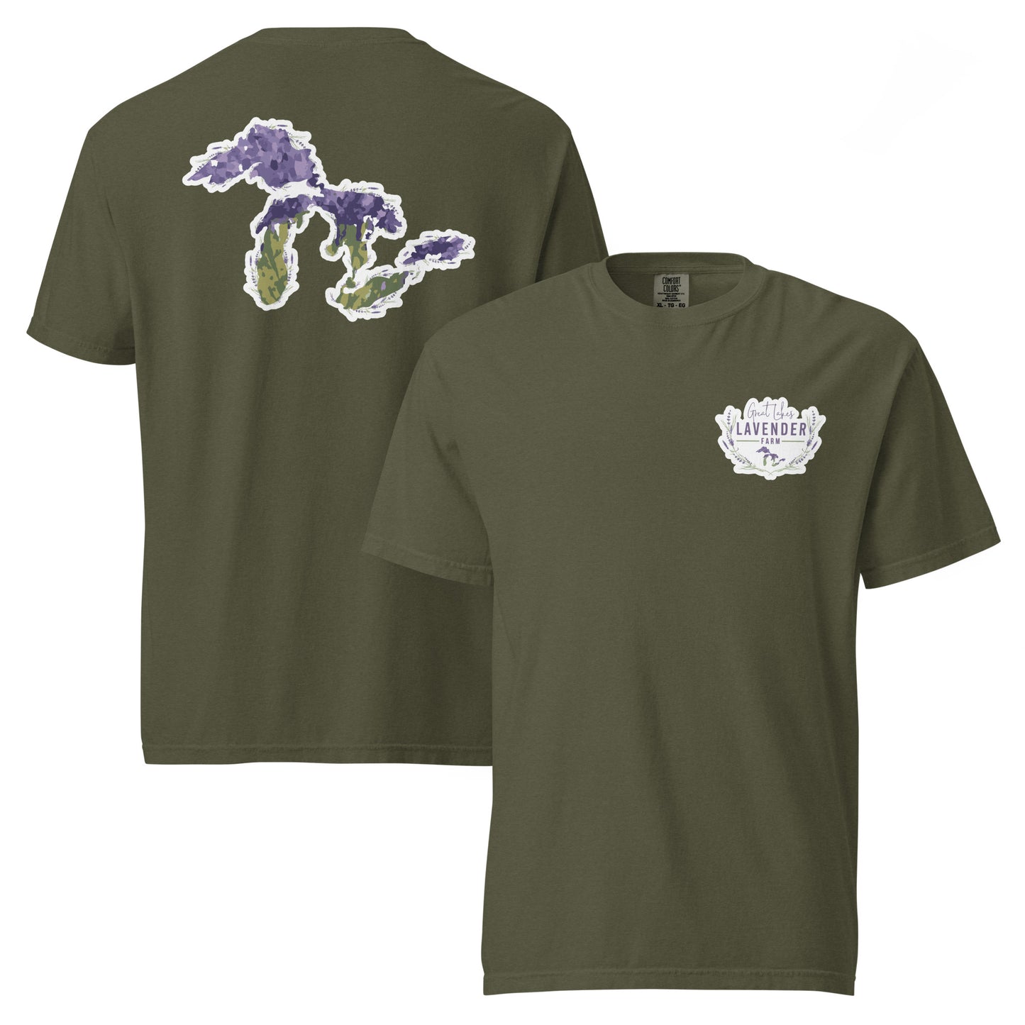 Great Lakes Lavender Farm Unisex T-Shirt - Two-Sided Print