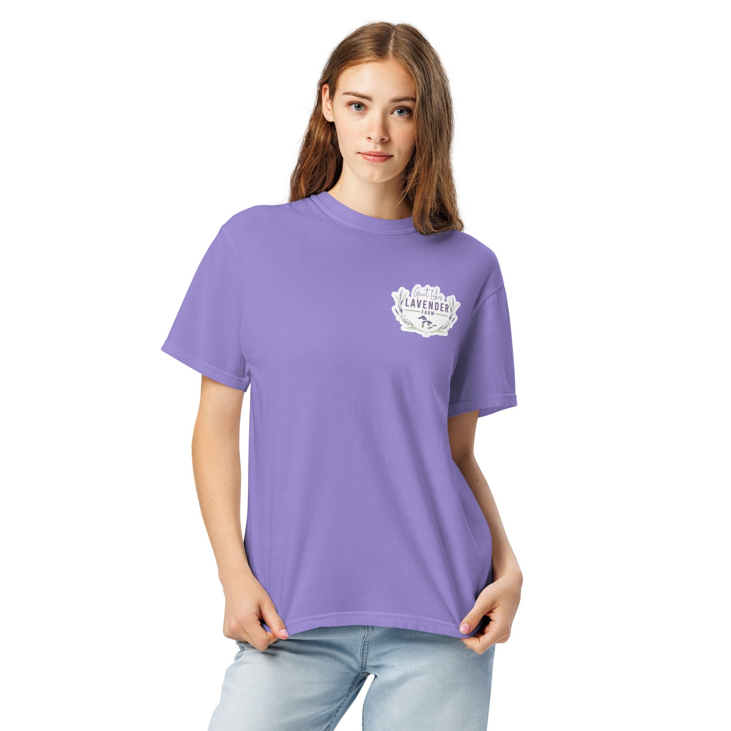Great Lakes Lavender Farm Unisex T-Shirt - Two-Sided Print