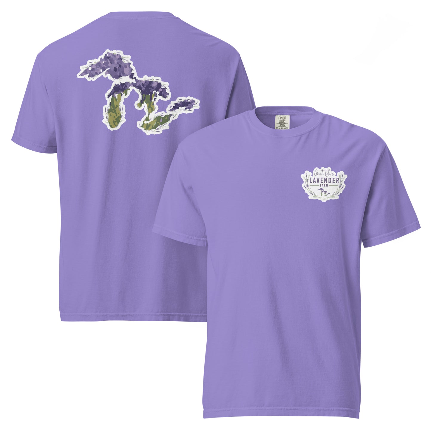 Great Lakes Lavender Farm Unisex T-Shirt - Two-Sided Print
